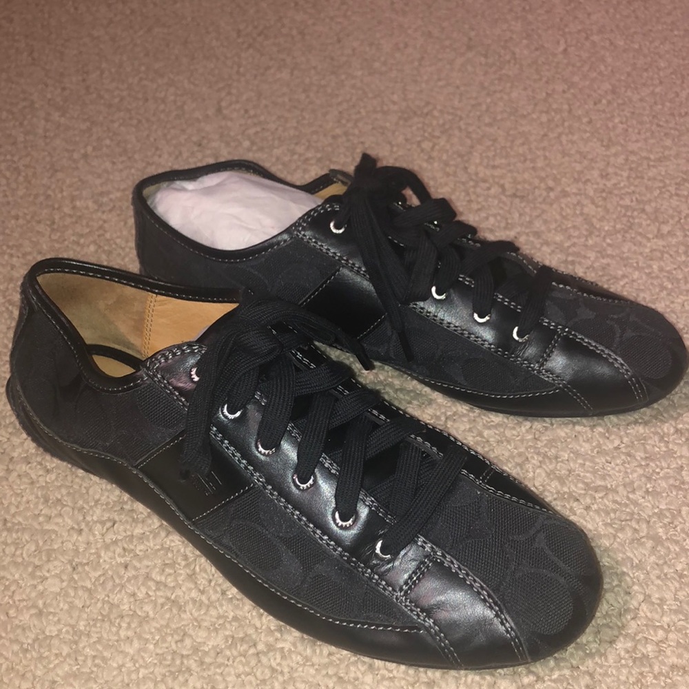 Black genuine Coach sneakers